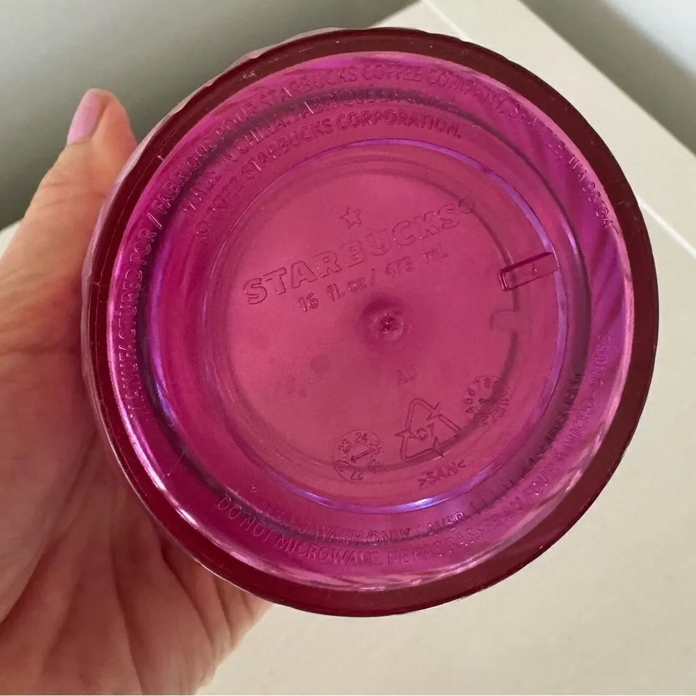 Starbucks Limited Edition Christmas Holiday 2022 Pink Iridescent Tumbler‎ 16oz